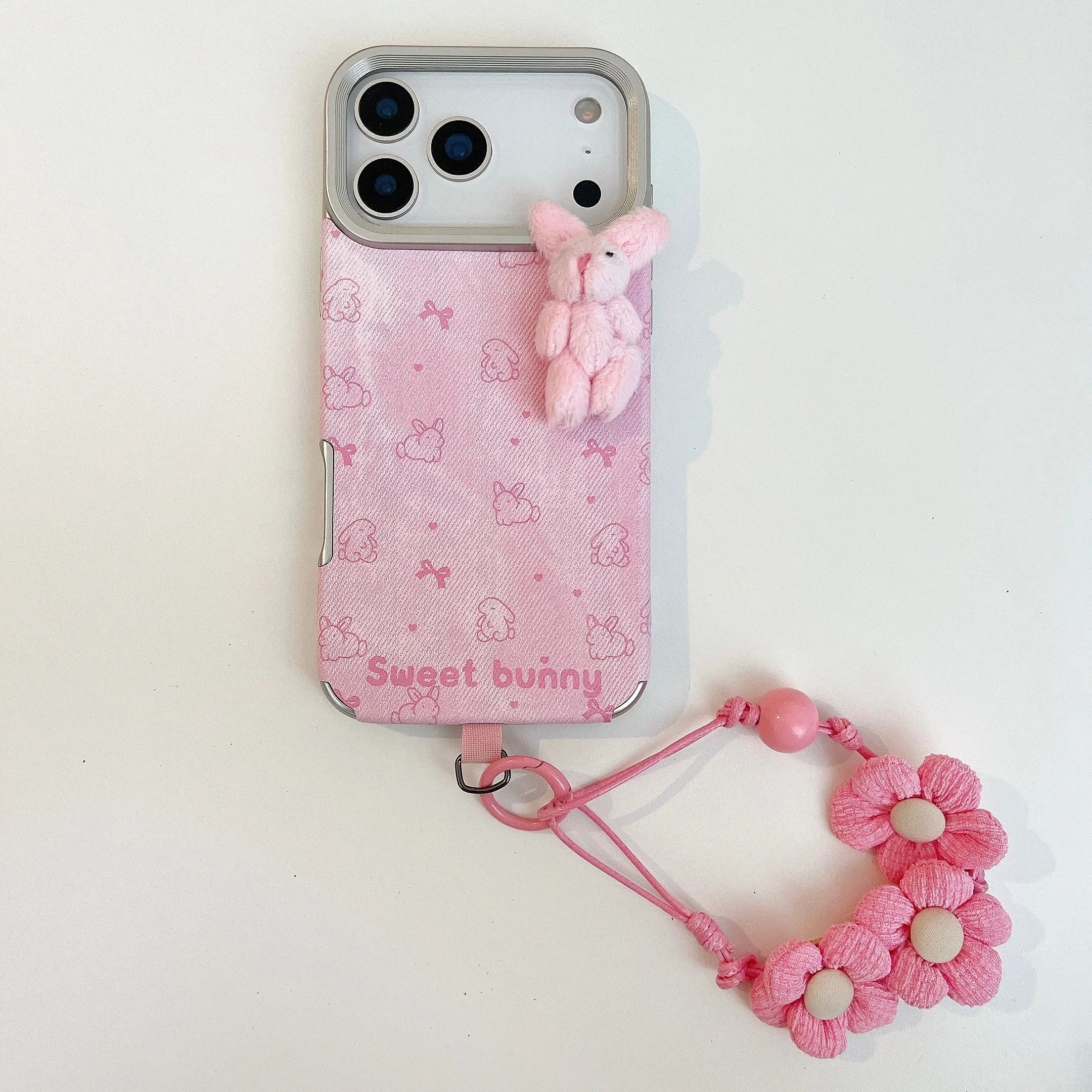 3D Apple 17, 17 Promax phone case anti drop strap hanging rope