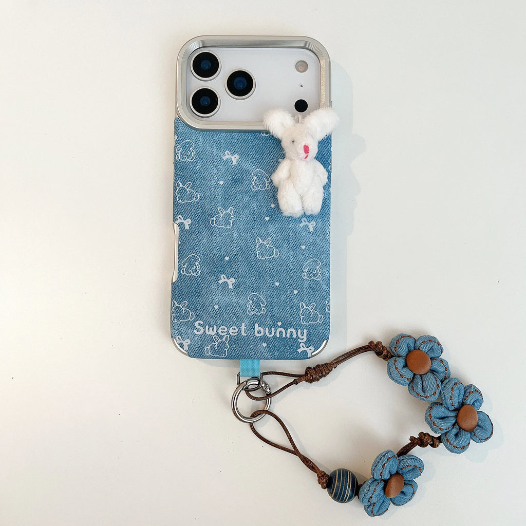 3D Apple 17, 17 Promax phone case anti drop strap hanging rope